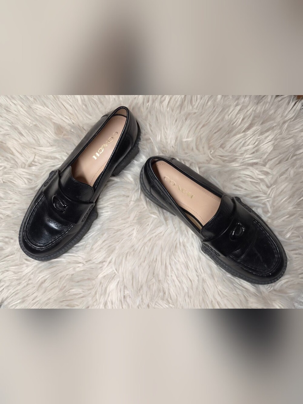 COACH Leah Platform Loafers Size 8.5